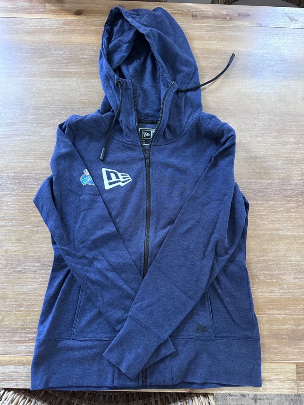 New Era Navy Blue Full-Zip Hoodie with Logo